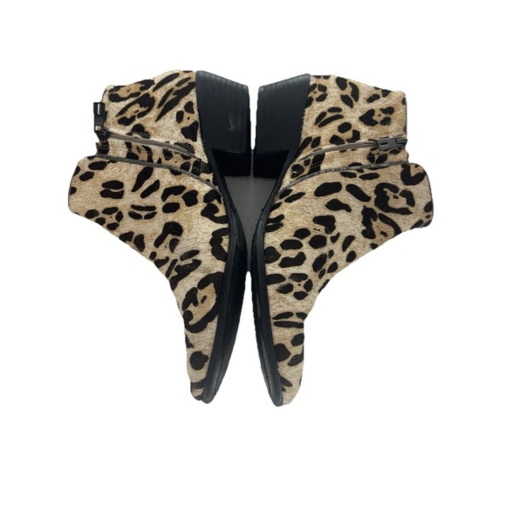 Sam Edelman Leopard Print Ankle Bootie Animal Hair Mob Wife Esthetic Glam‎ Edgy - Picture 5 of 16